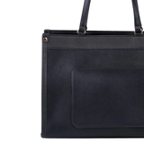 Black Pocket Tote Bag for Women