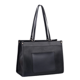 Black Pocket Tote Bag for Women