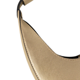 Metallic Gold Crescent Handbag