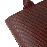 Maroon Textured Tote Bag