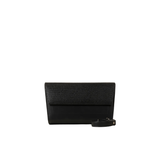 Black Structured Flap Handbag